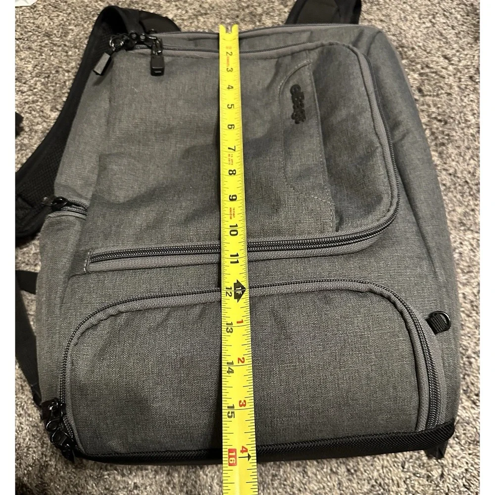EBags Gray Laptop Backpack Soft Case Travel Business Bag Orange Lining